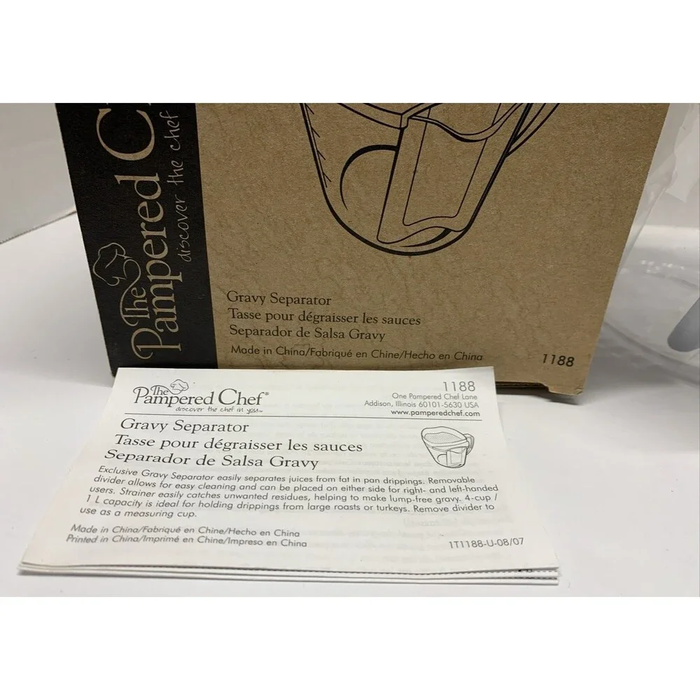 Pampered Chef Gravy Separator #1188 NEW